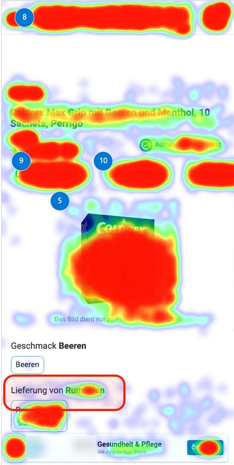 e-commerce heat map