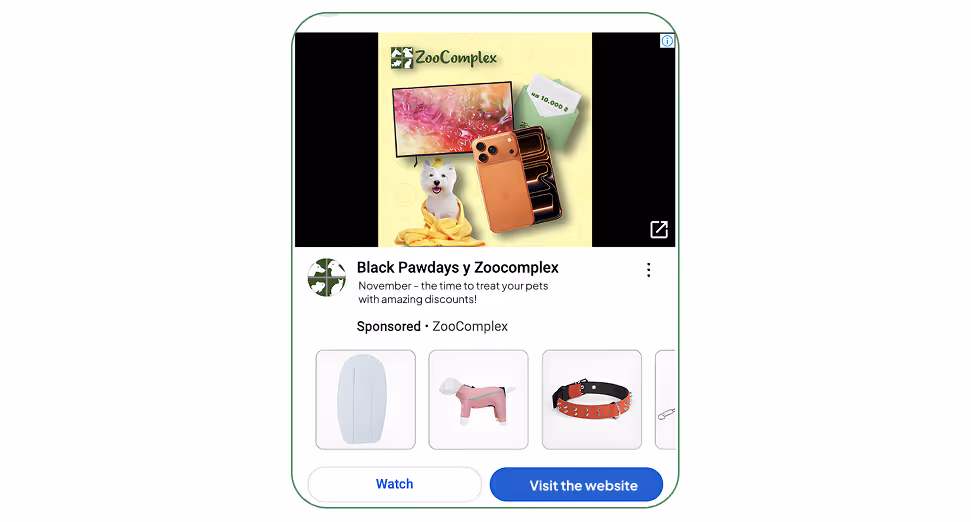 pet care store ad example