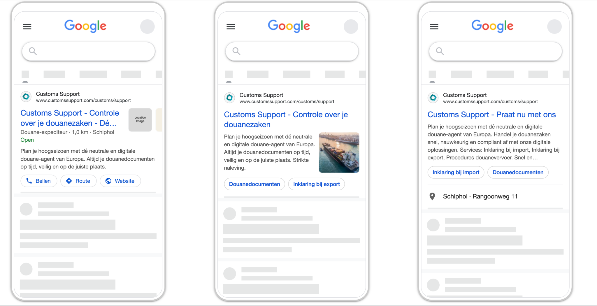 google ads examples for custom services