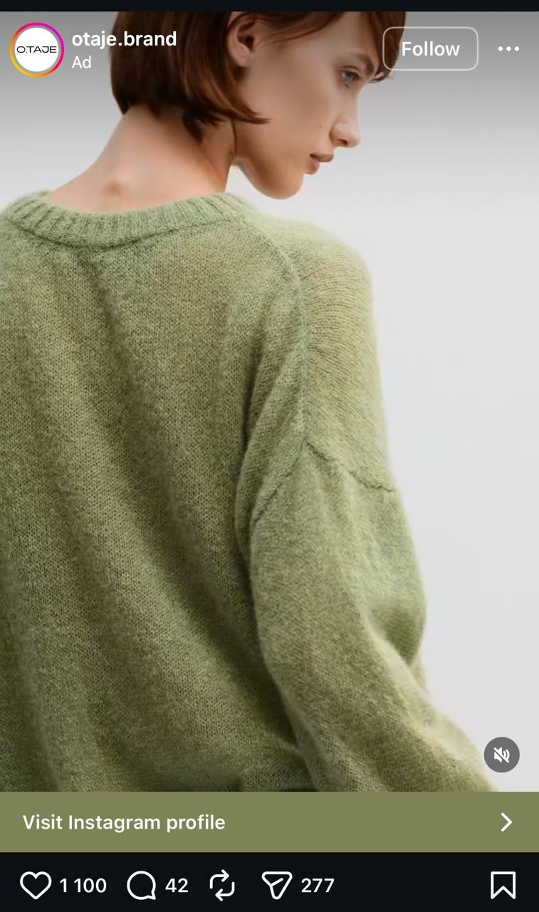 Video ad example Instagram