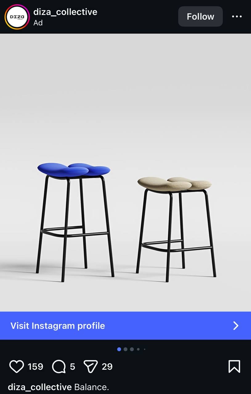 Carousel Ad example Instagram