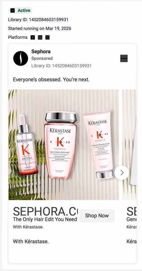 Catalog Ad example Sephora