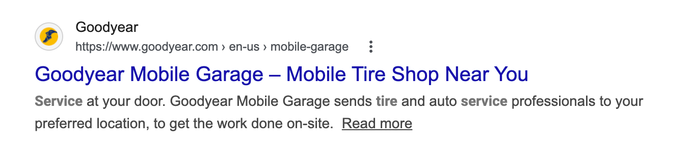 goodyear mobile garage
