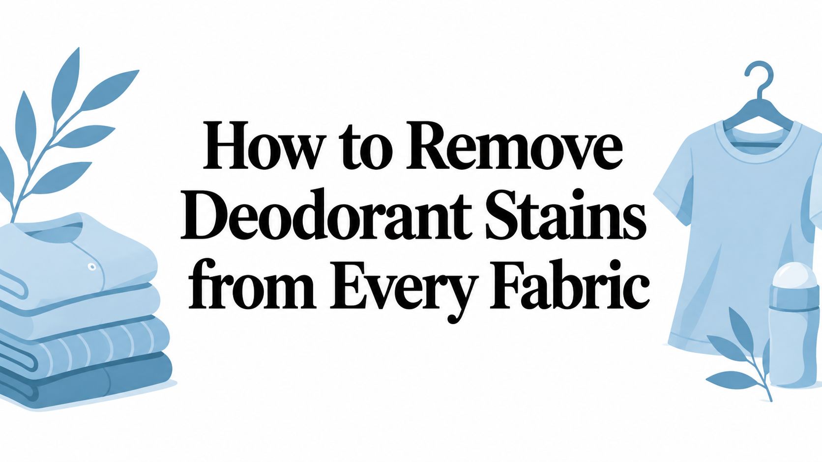 How to Remove Deodorant Stains from Every Fabric
