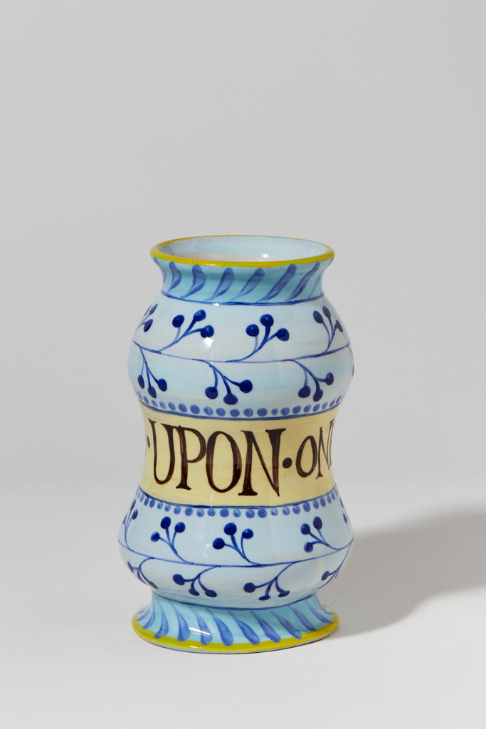 stand upon one leg albarello jar past it katrin moye ceramics