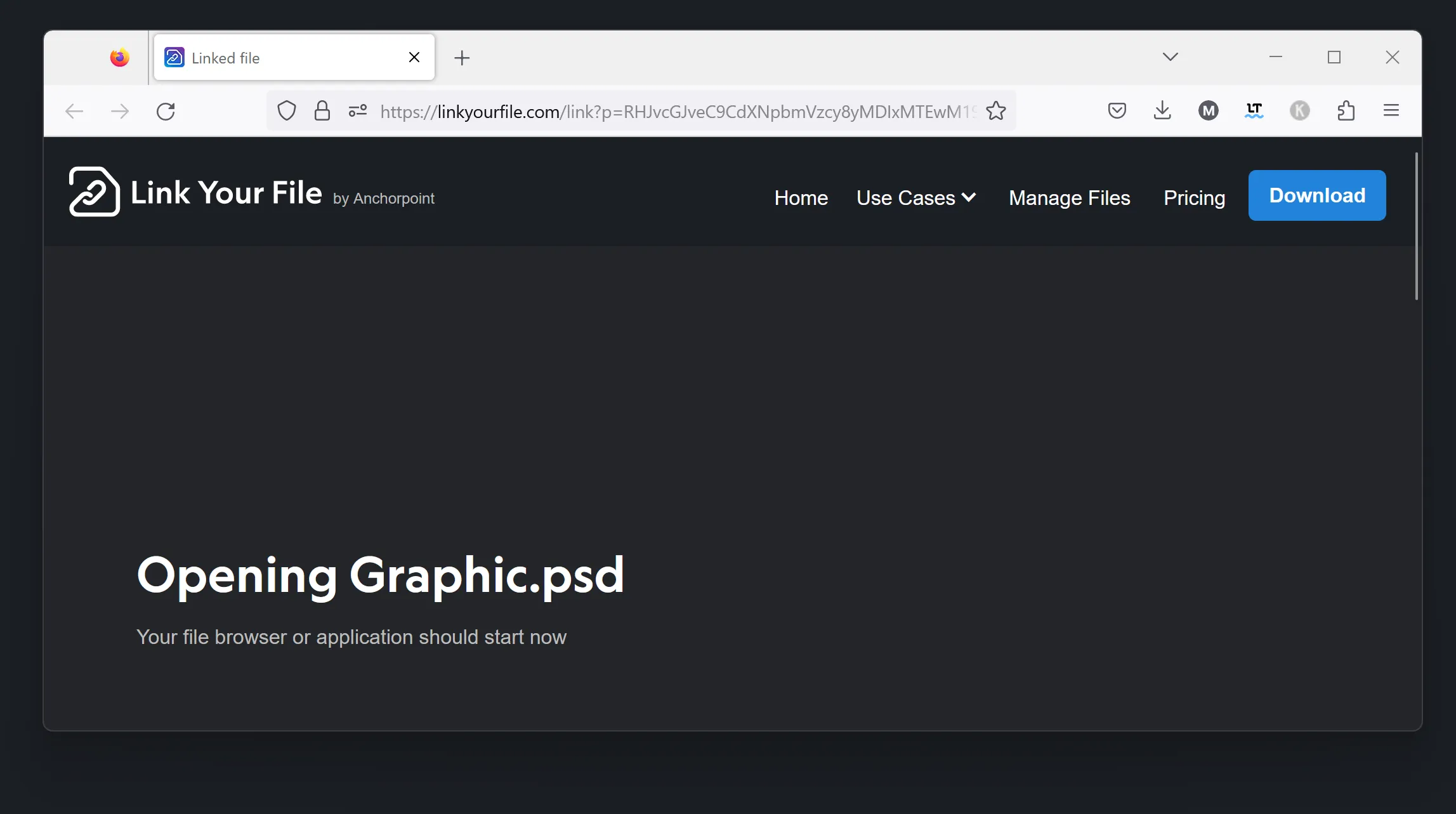 link your file web page