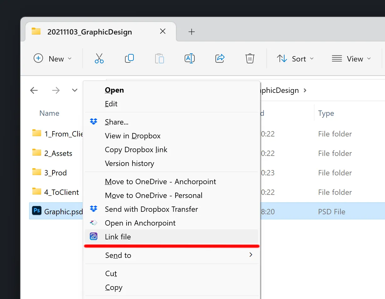 create web links from files using Link your file