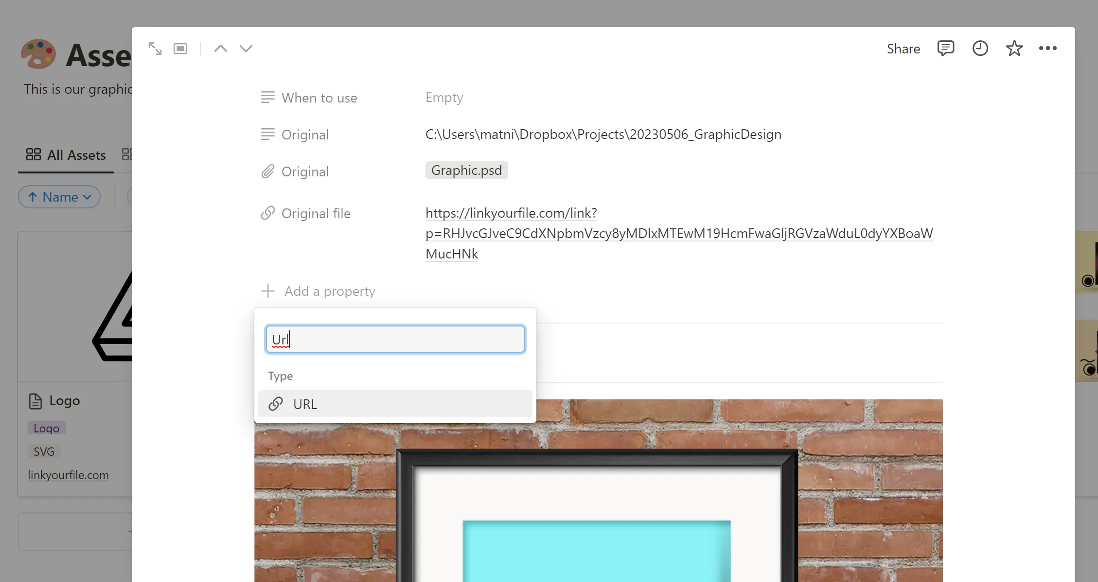 Creating properties in Notion