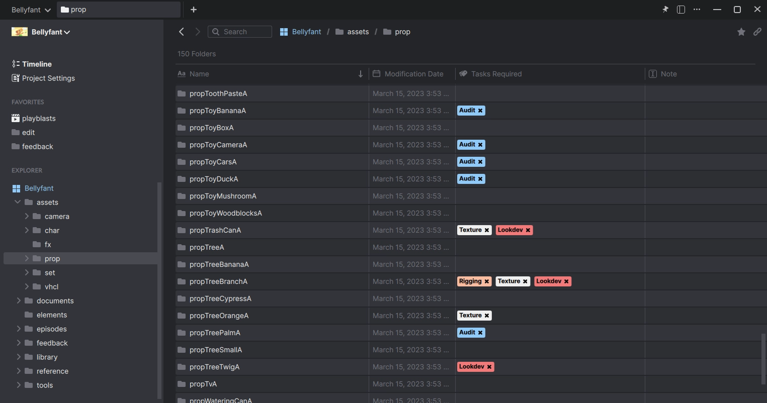 Asset organization in Anchorpoint