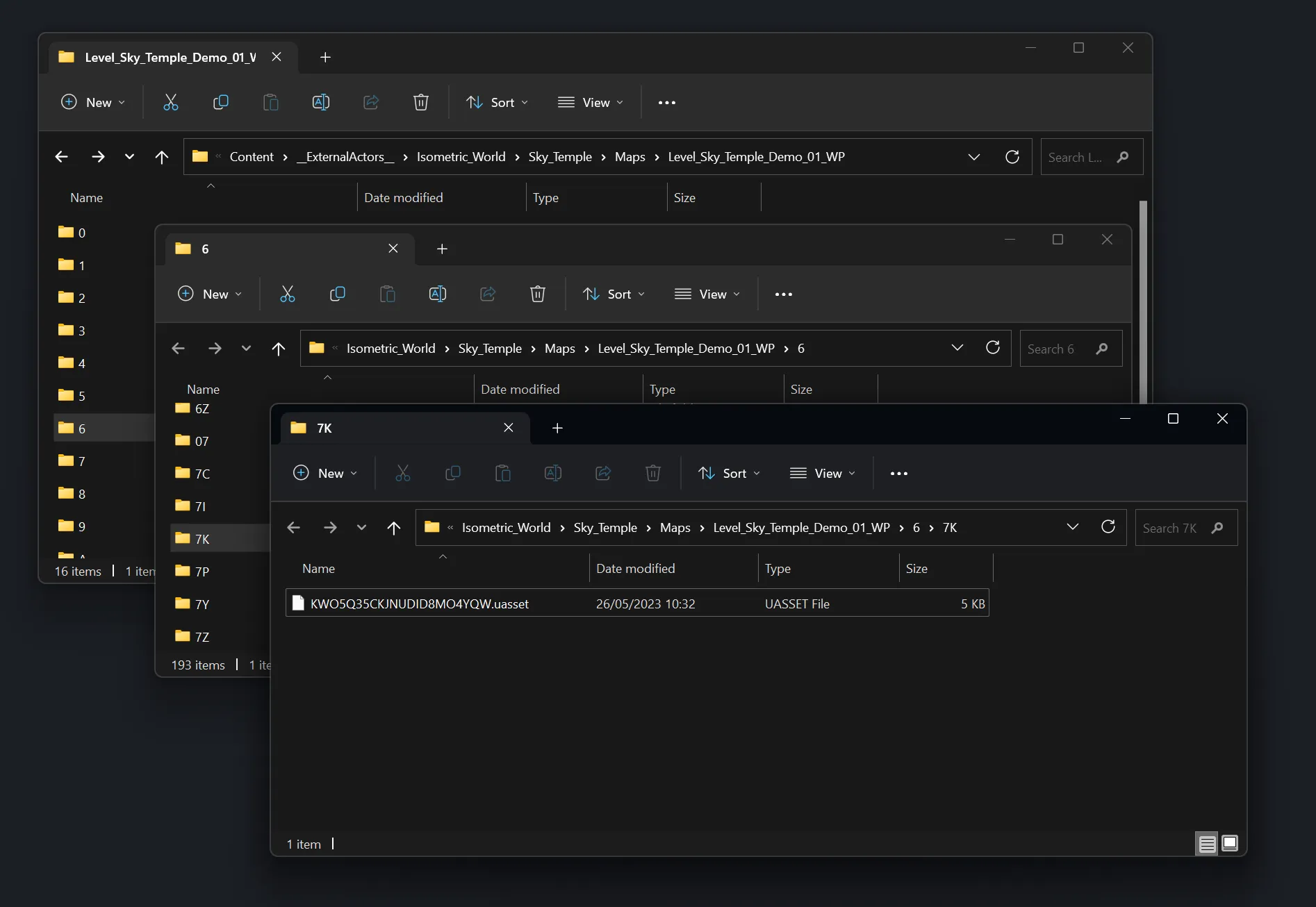 UE5 uses One file per actor and stores actor changes in small .uasset files