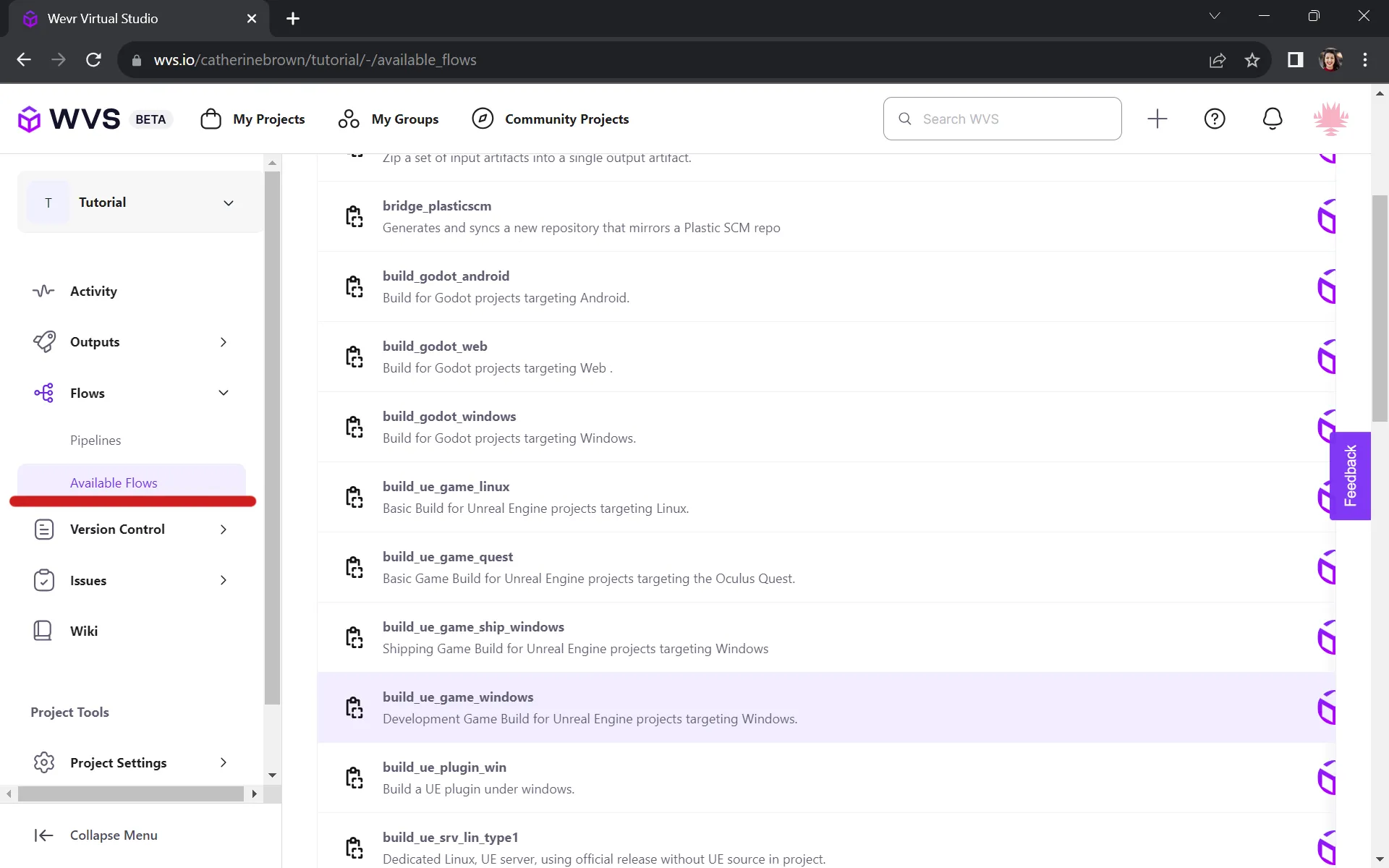An overview of flows in WVS