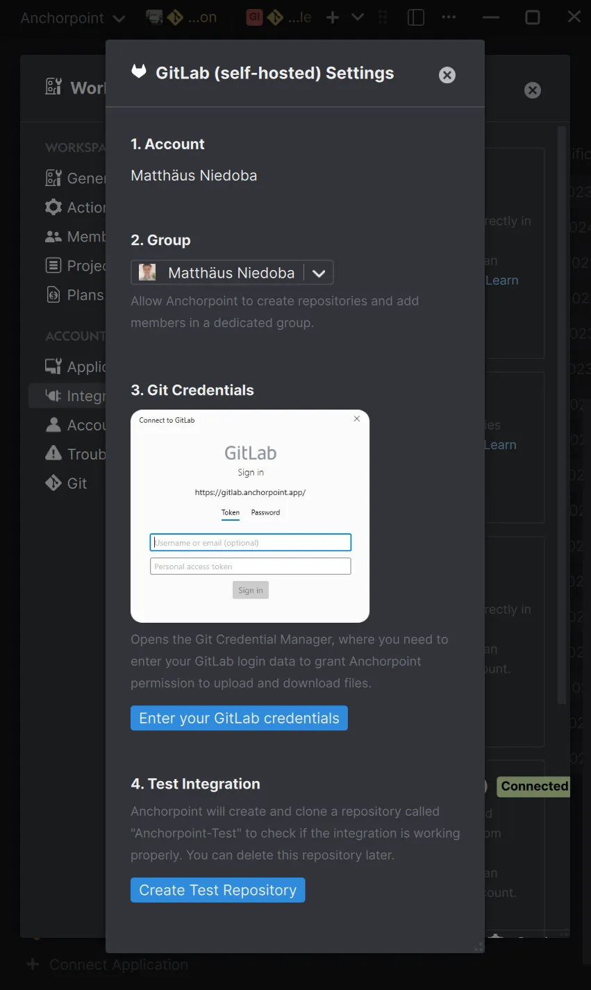 Configure GitLab and Anchorpoint