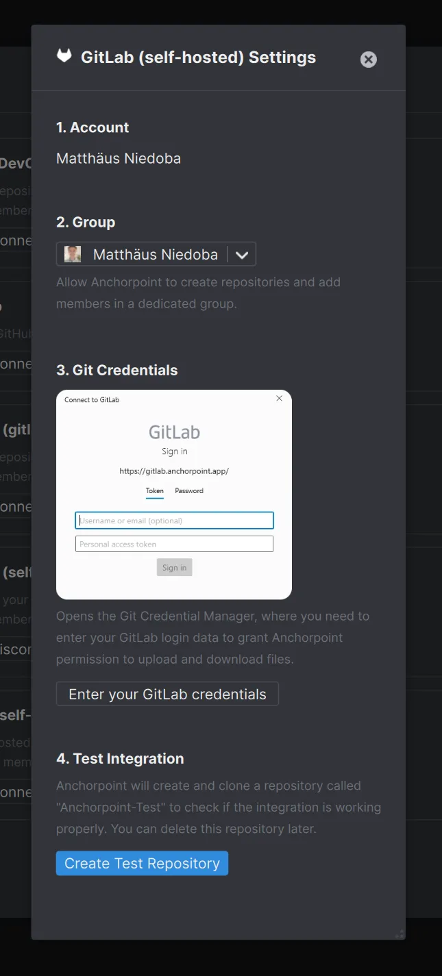 Configure GitLab and Anchorpoint