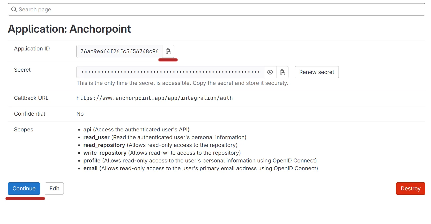 configure GitLab and Anchorpoint
