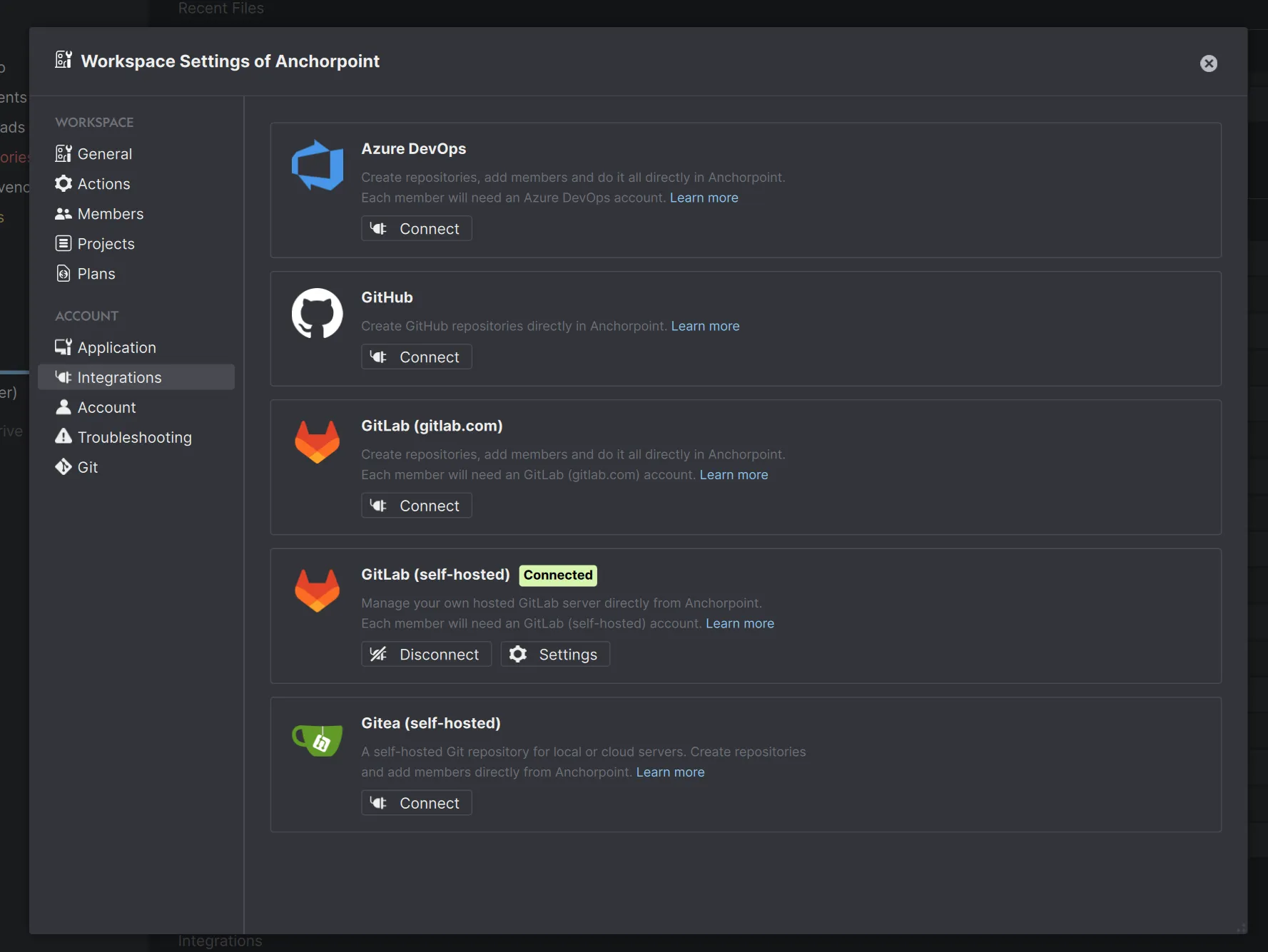 Connect GitLab and Anchorpoint