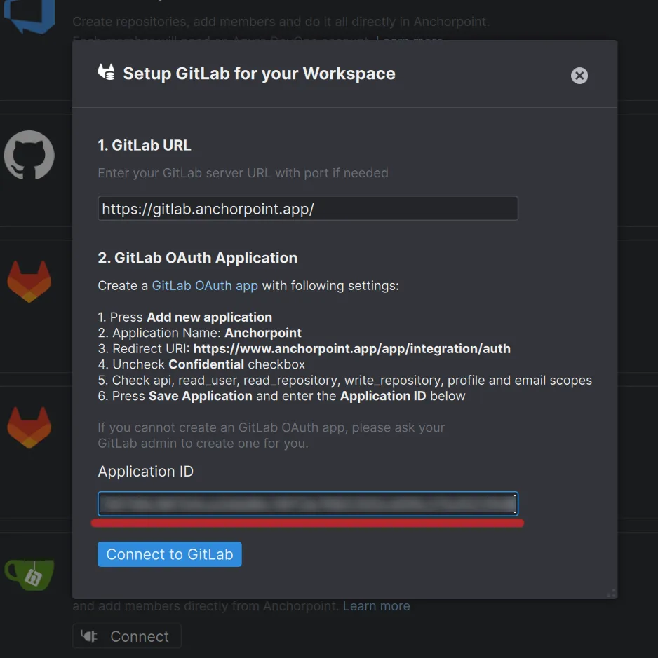 Configure GitLab and Anchorpoint