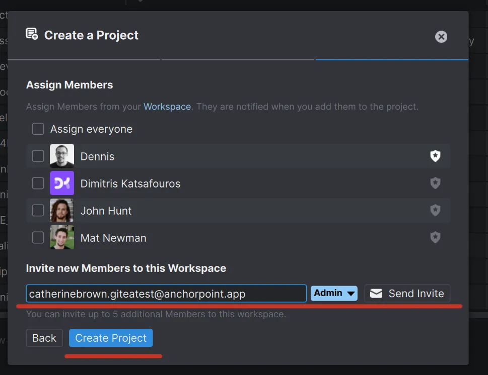 Add a member in Anchorpoint