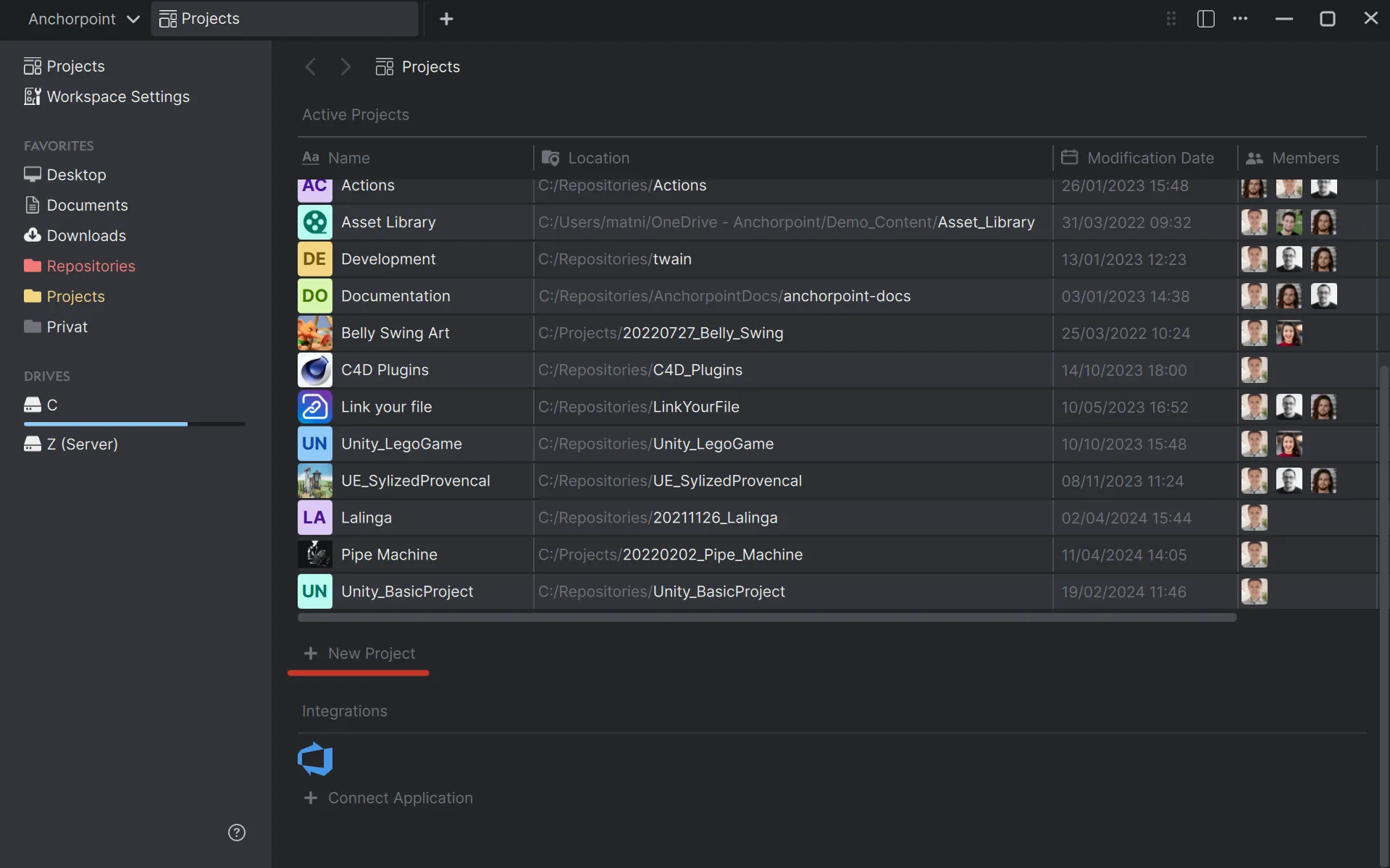 Anchorpoint project overview