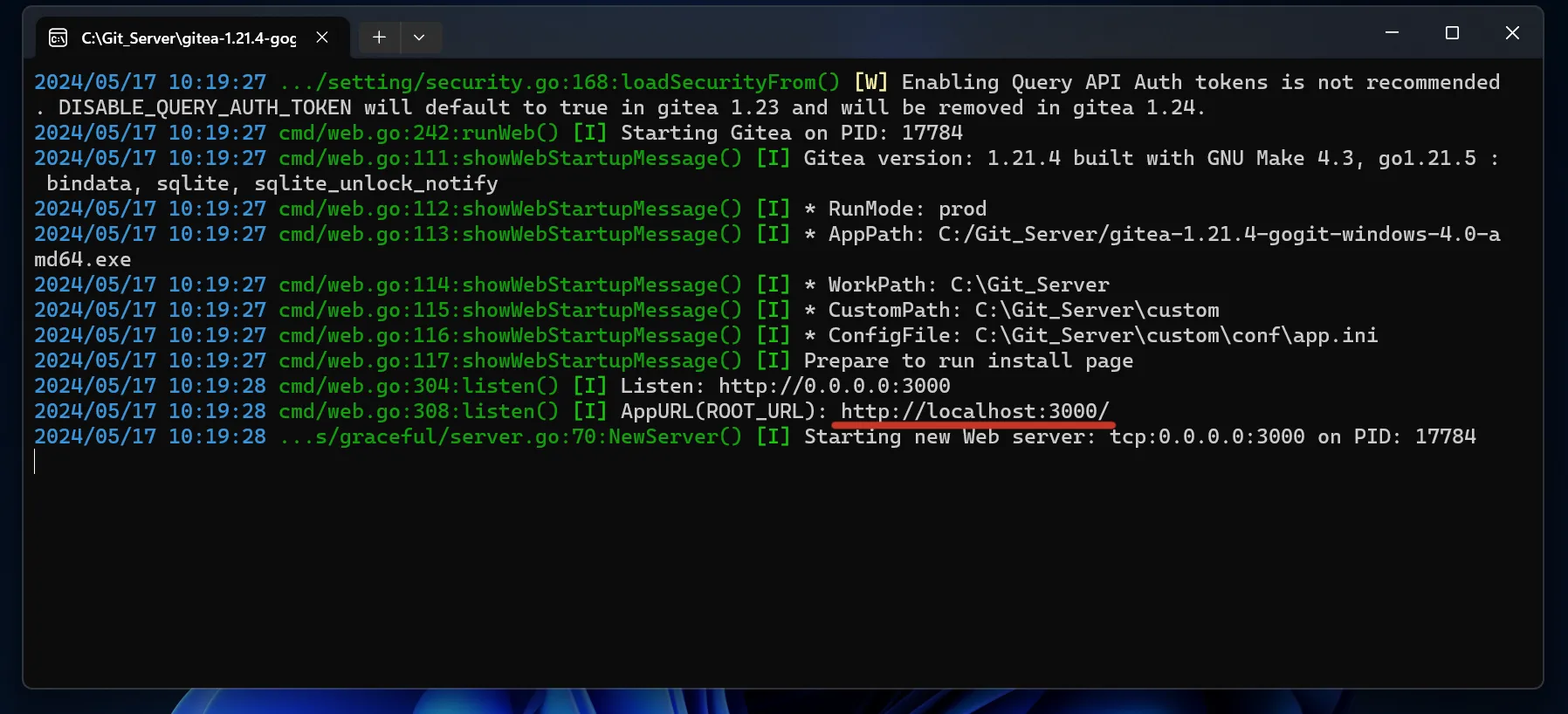Windows CMD with Gitea