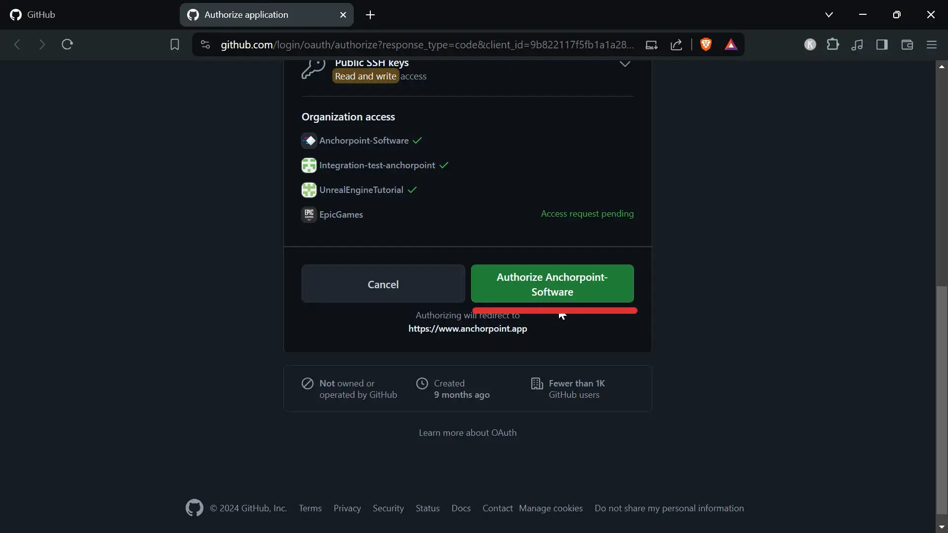GitHub integration in Anchorpoint