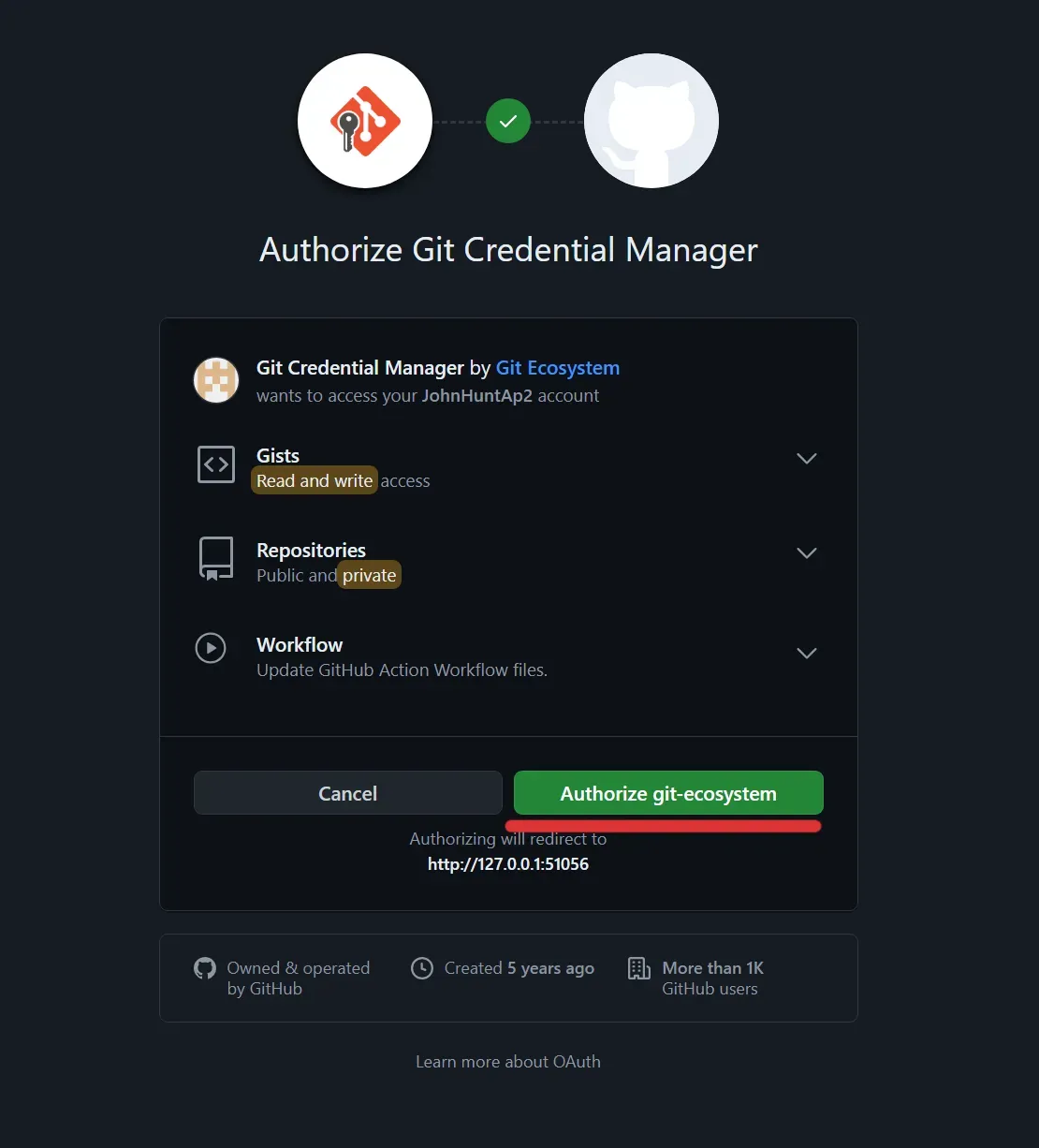 Authorization of the Git ecosystem for Anchorpoint