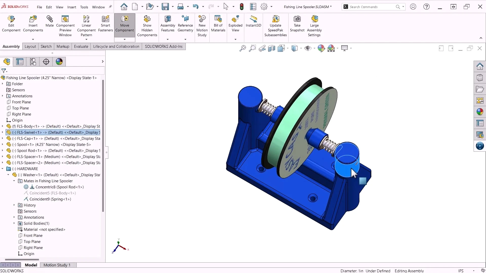 SolidWorks 3D Cad simple project