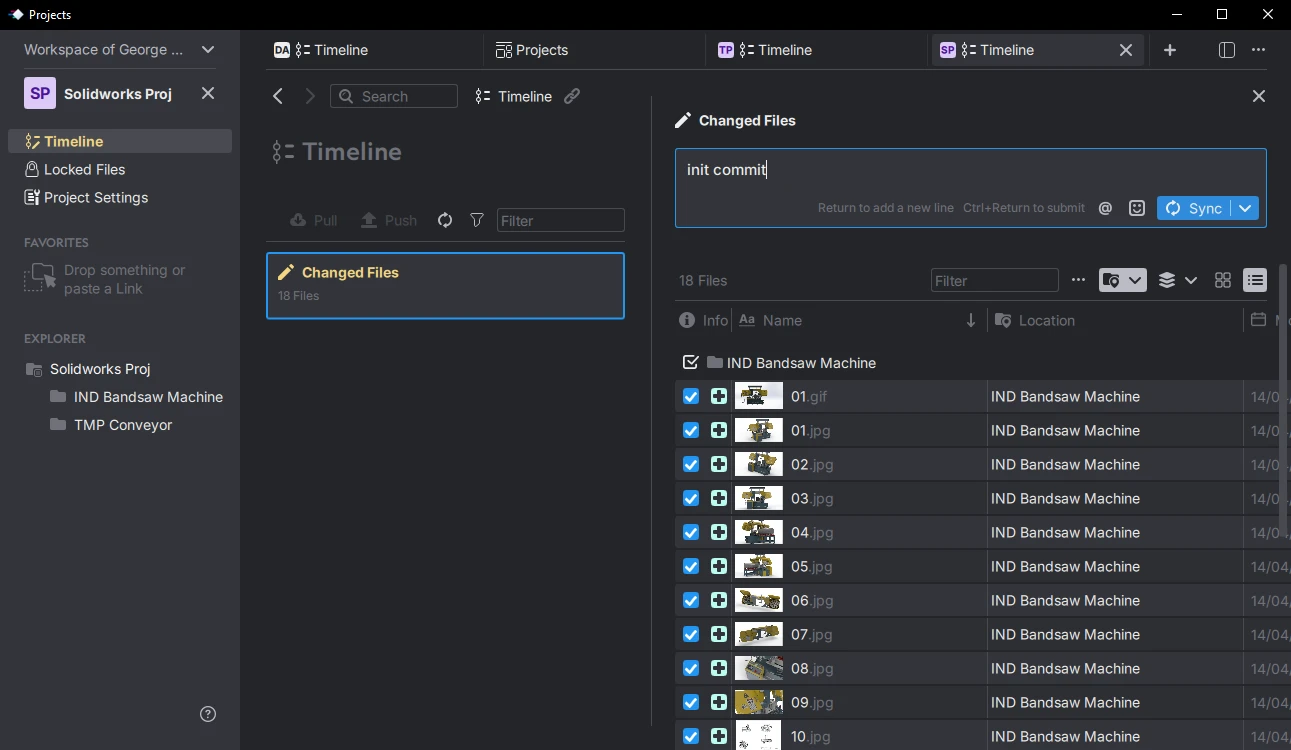 Solidworks with Anchorpoint - initial commit
