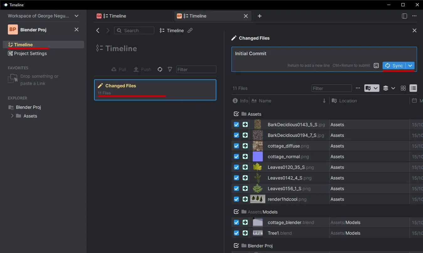 Initial Commit for a Blender project