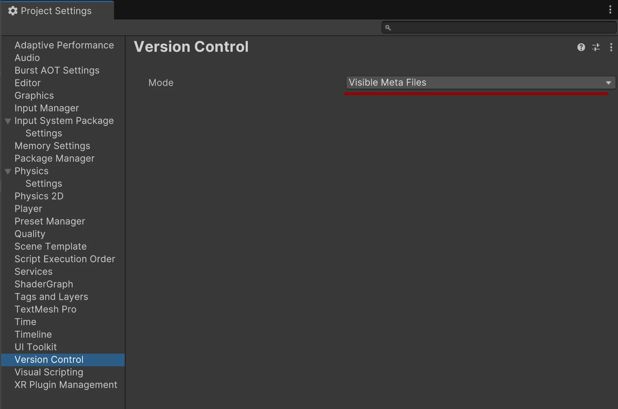Visible meta files in Unity