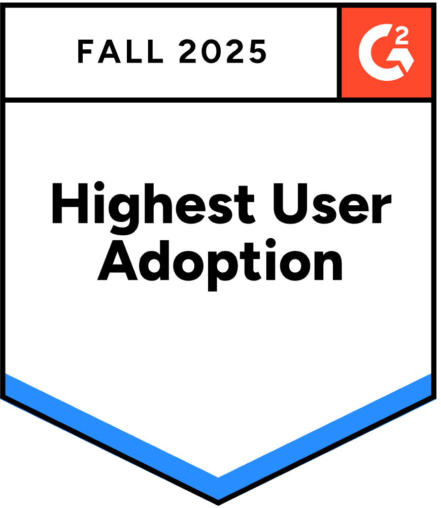 G2 - Highest User Adoption Badge