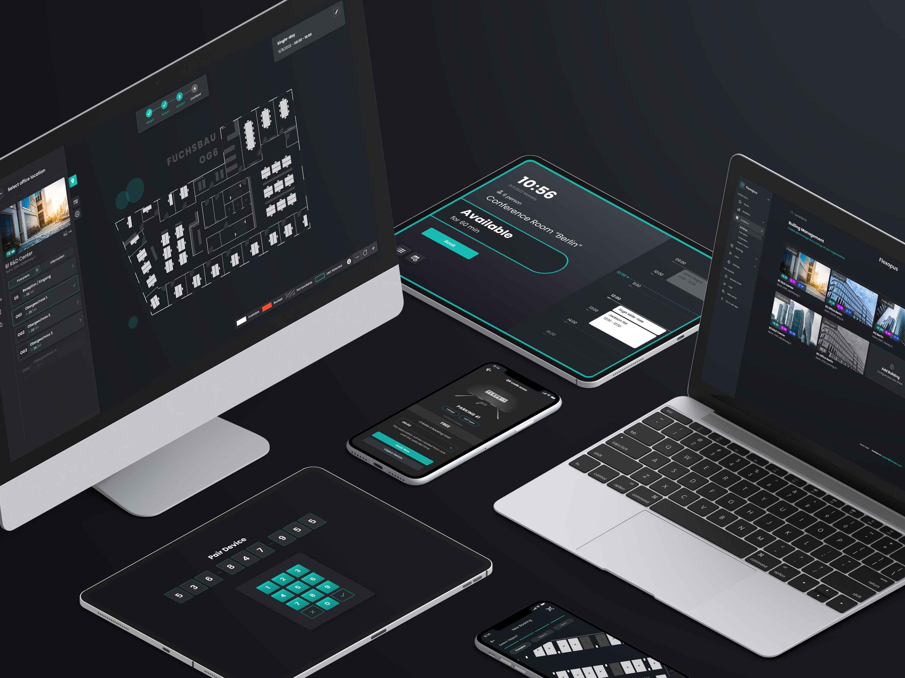 The Flexopus application on different devices