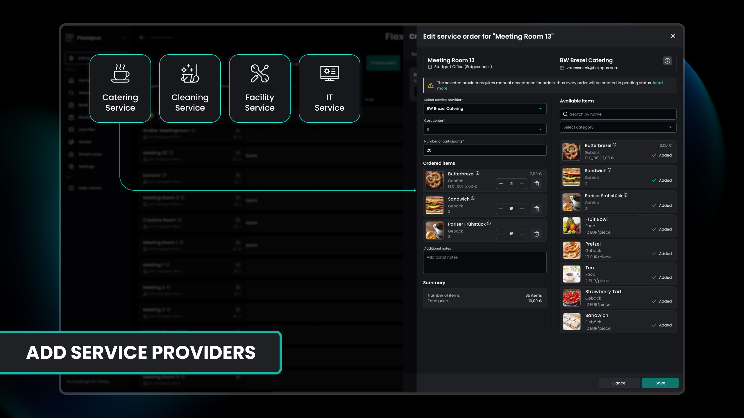 Ereignis Modul von Flexopus.