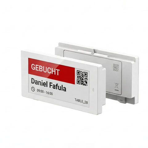 ePaper Desk Booking Device | White