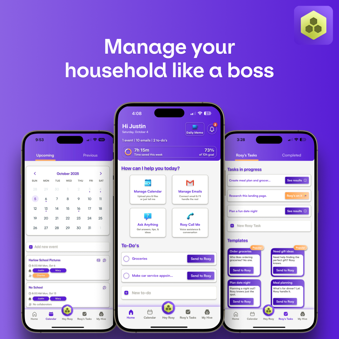Beehive app screenshots