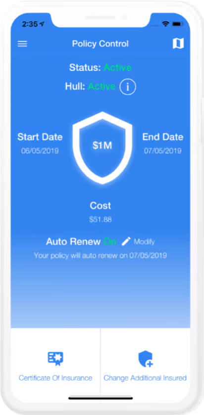 Policy Control Screen