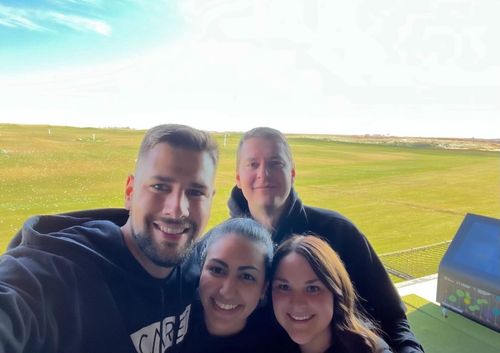 Caret team at the golf course