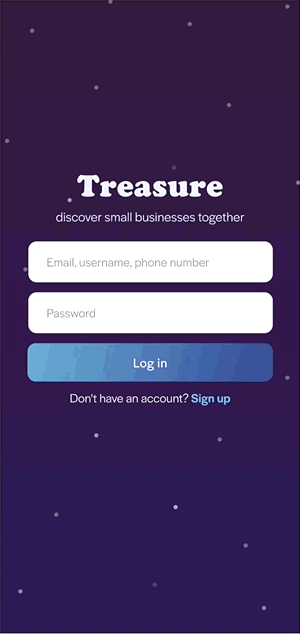 treasure onboarding gif