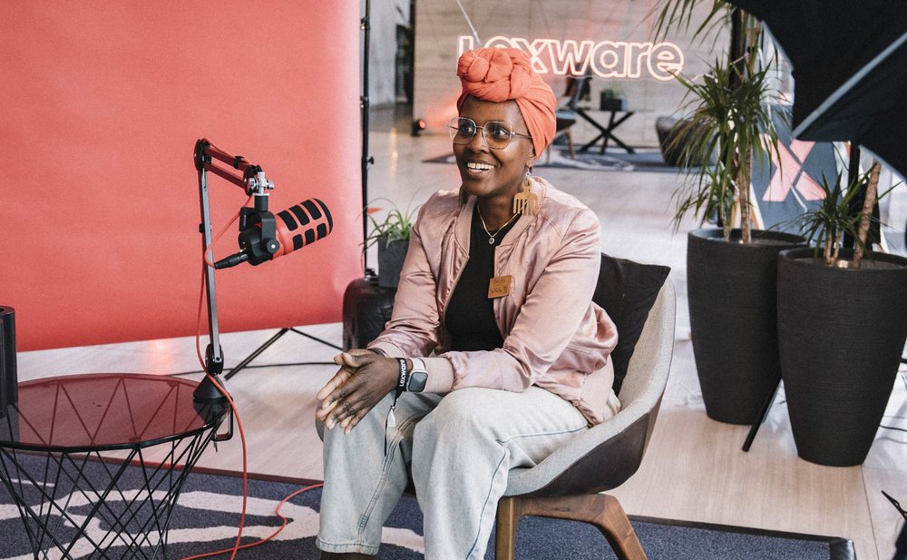 Podcast-Aufnahme beim Lexware Founders Brunch 2025