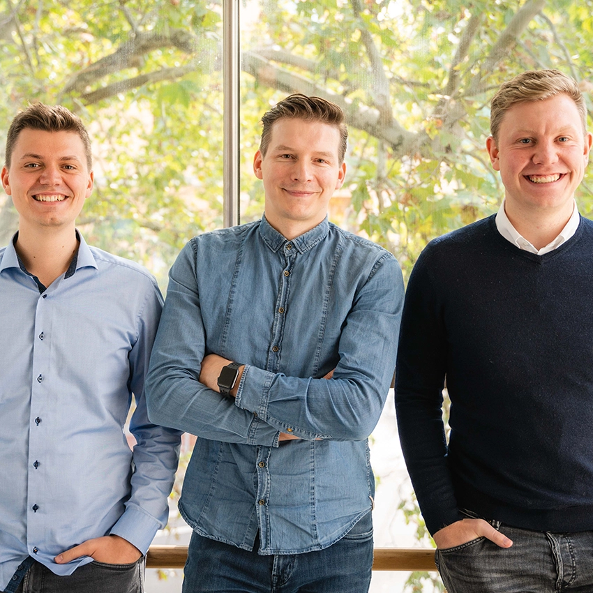 Die drei Gründer des Unternehmens Priwatt - Beitragsbild von Lexware Tell Your Story