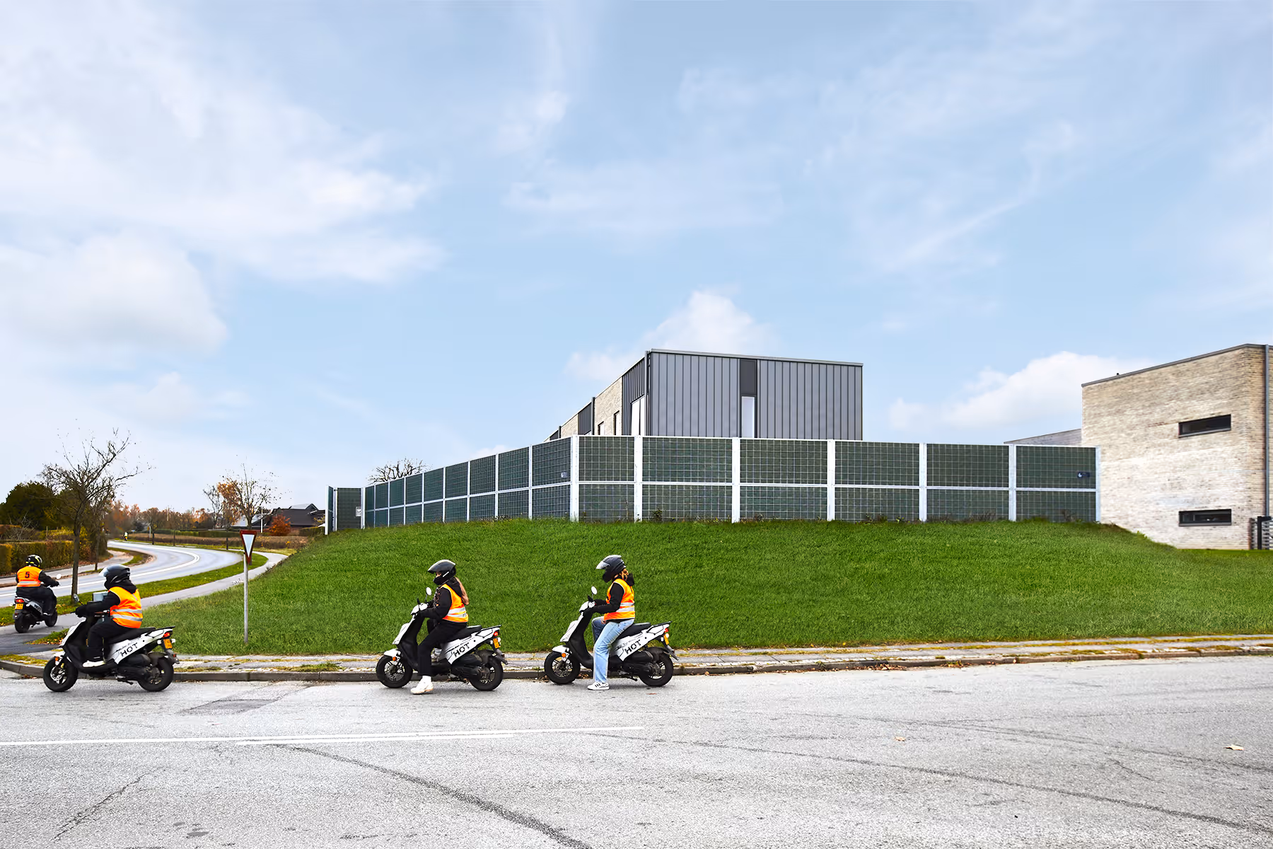 Noistop acoustic fences absorb road noise