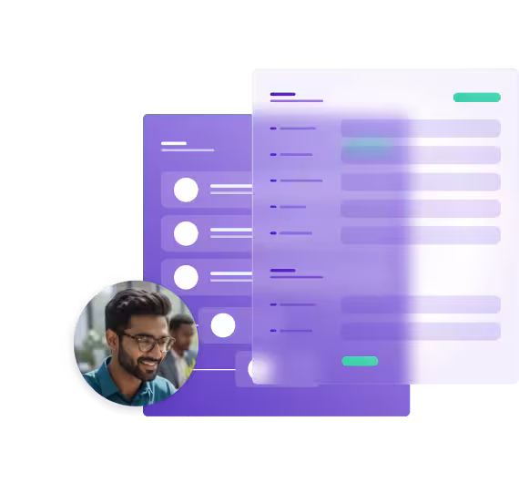 A team of people in the background with eTMF Connect dashboards in the front