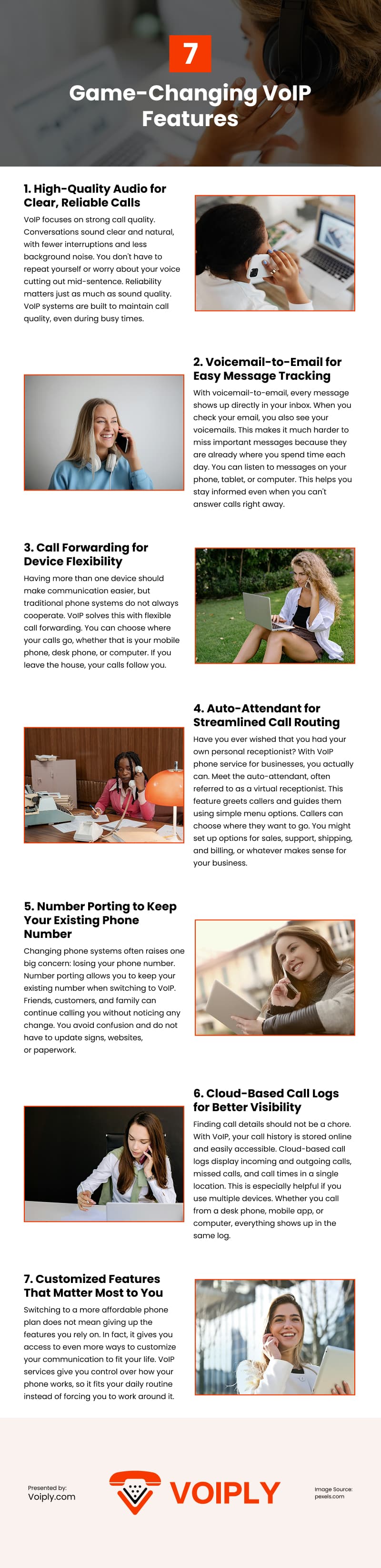 7 Game-Changing VoIP Features Infographic