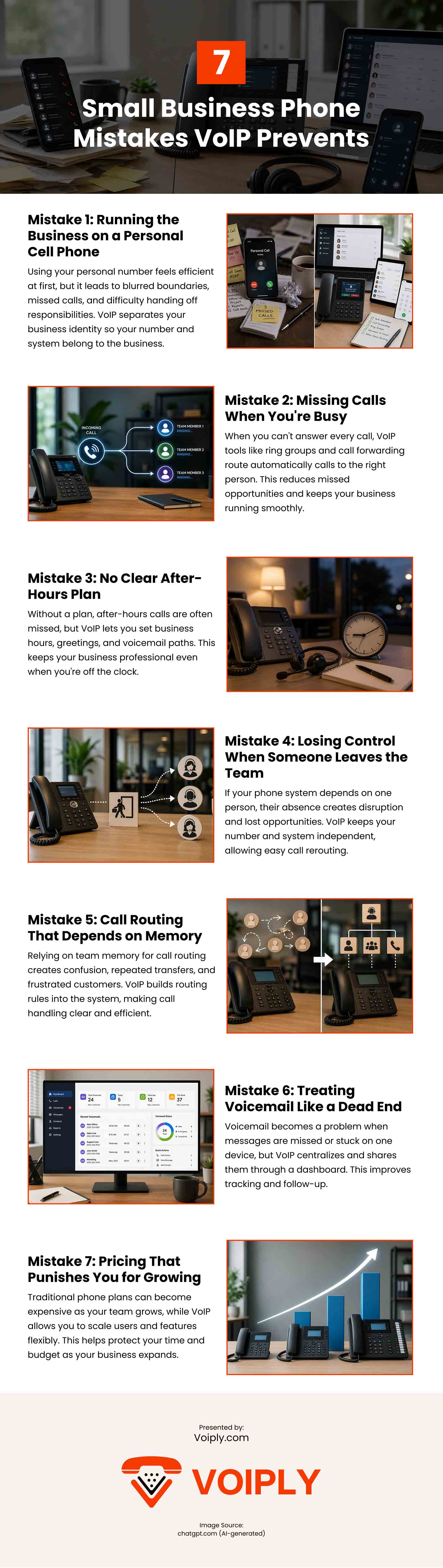 7 Small Business Phone Mistakes VoIP Prevents Infographic 7 Small Business Phone Mistakes VoIP Prevents Infographic