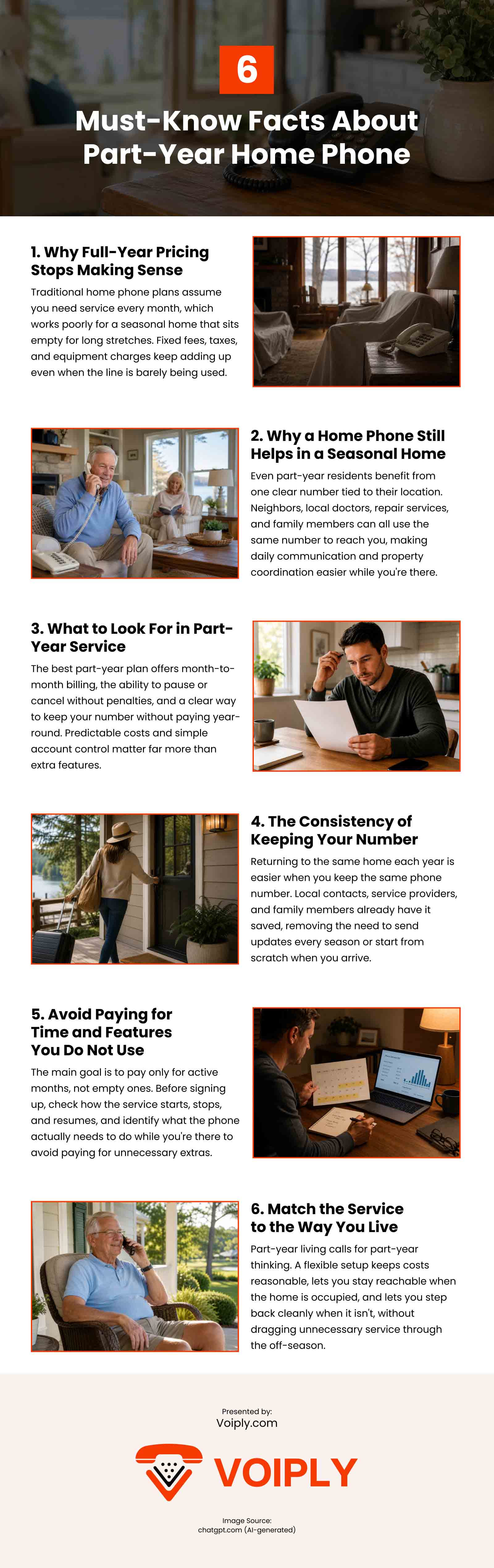 6 Must-Know Facts About Part-Year Home Phone Infographic