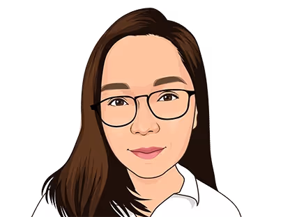 Cartoon illustration of Leah Mae Orevillo