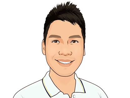 Cartoon illustration of Martin Montemayor