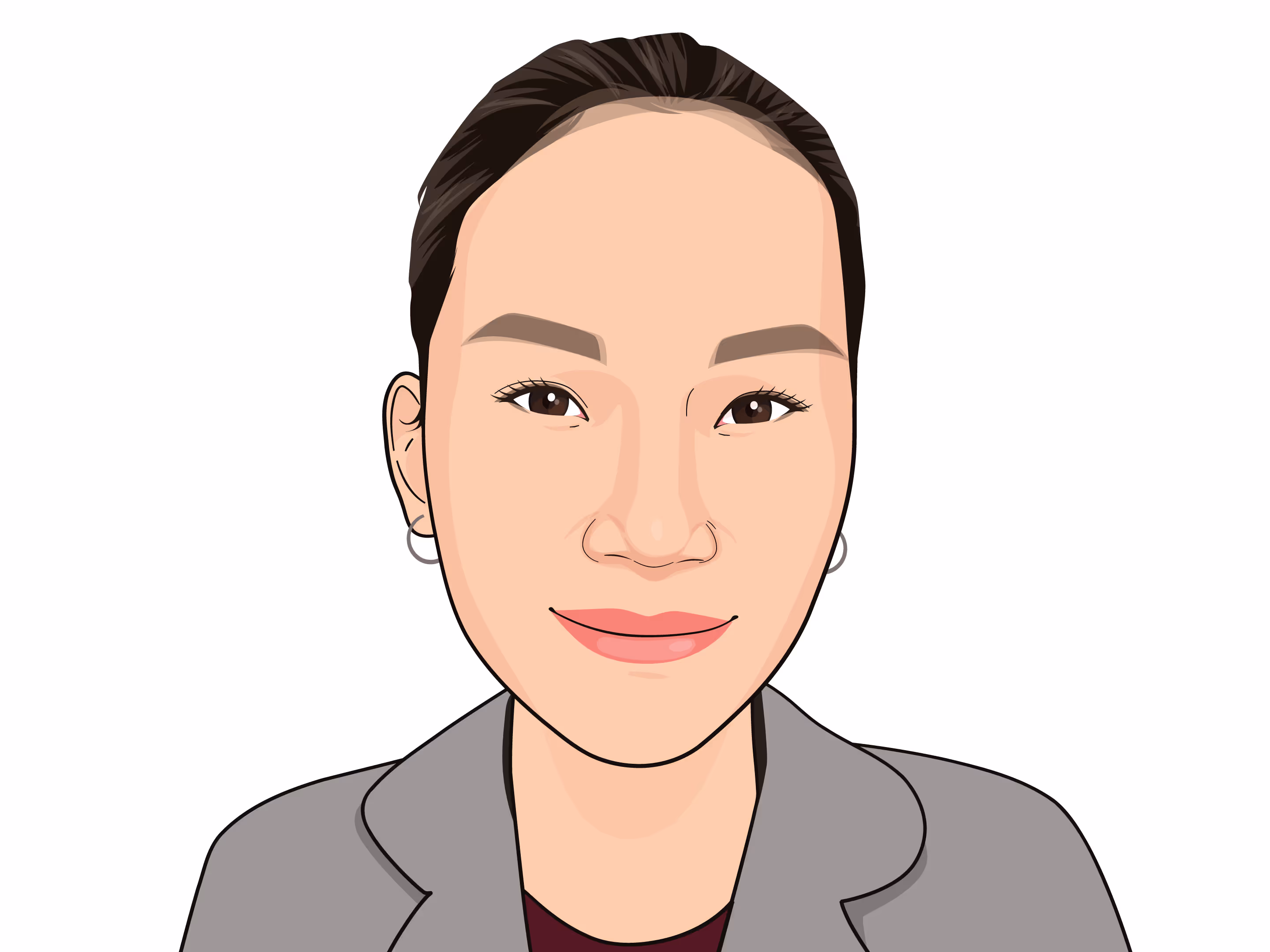 Cartoon illustration of Nikka Pagalan