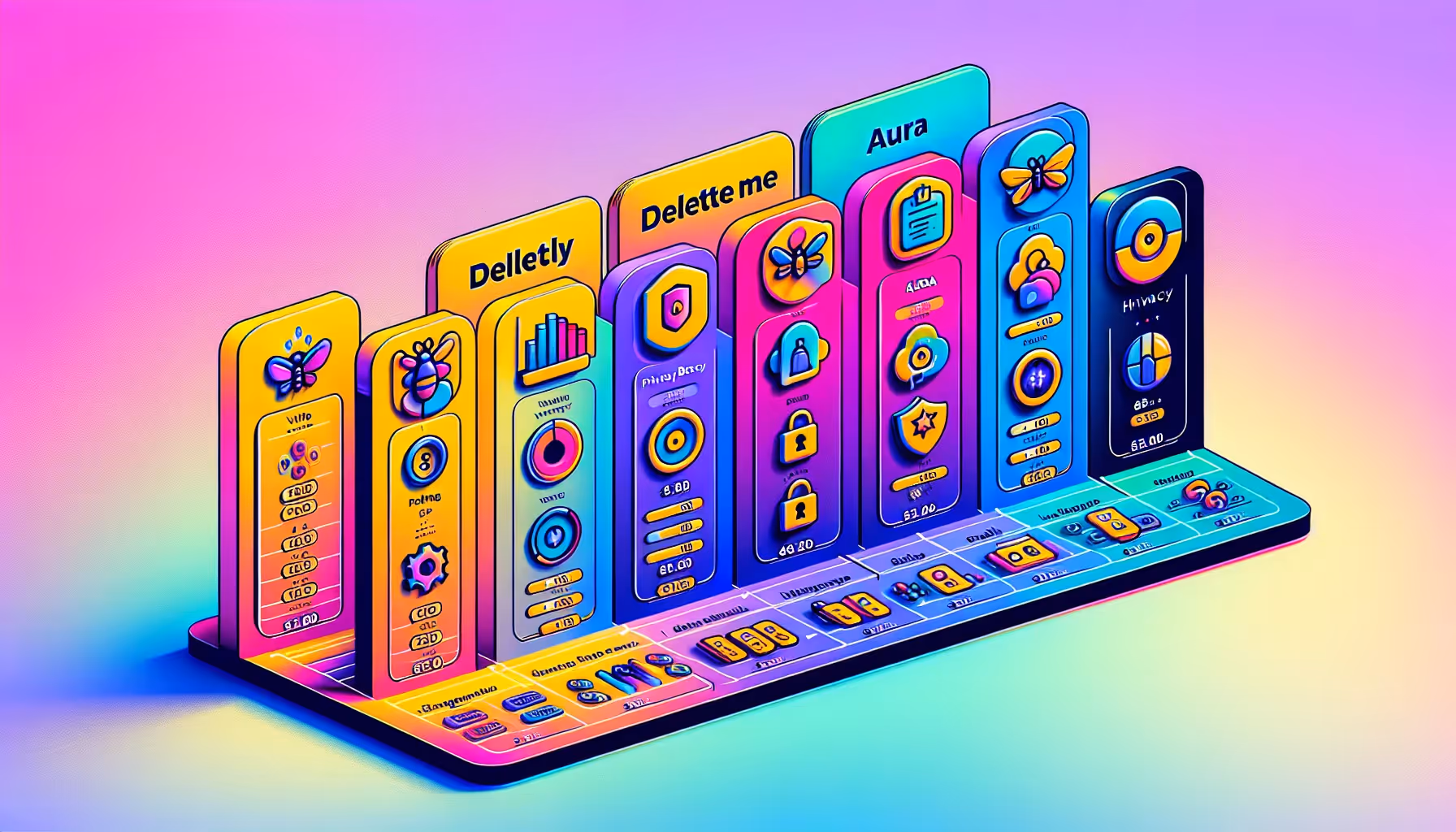 Comparison table of top data removal companies with highlighted features and pricing