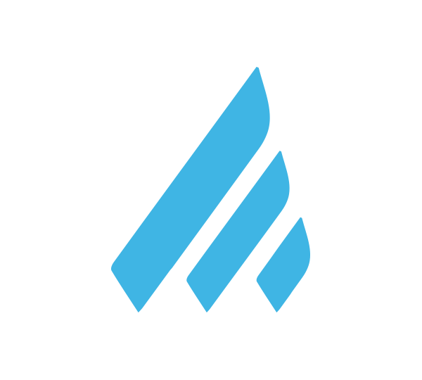 Light blue Icon symbol of Angel Trading Co