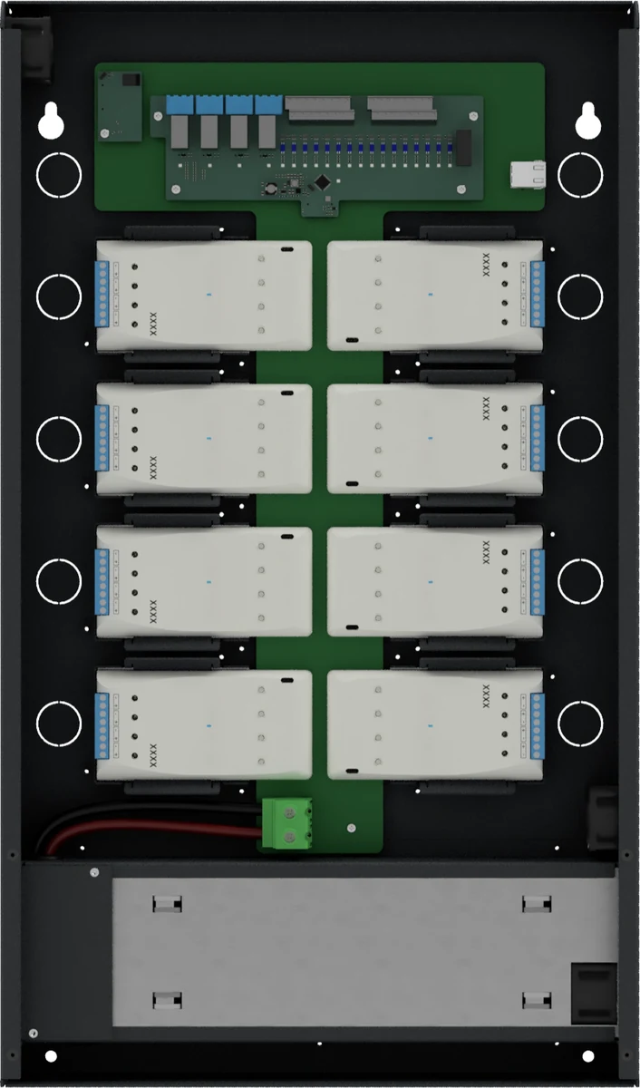 Cence LV Hub Class 2 Gen 2, interior with eight output modules